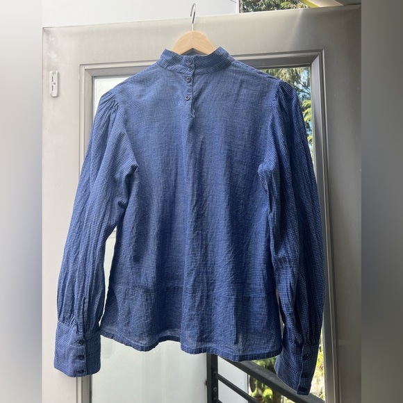 Blue Small tile women’s blouse - Picture 2 of 3